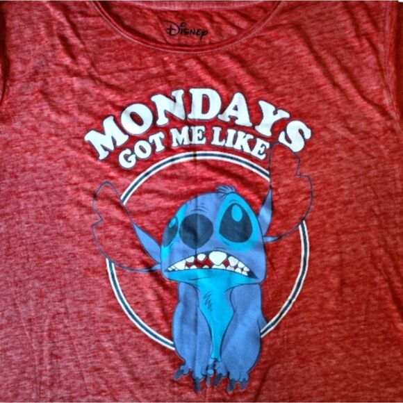 Disney Red Stitch Graphic Sleepwear TShirt Top Plussize 2X - Picture 3 of 11